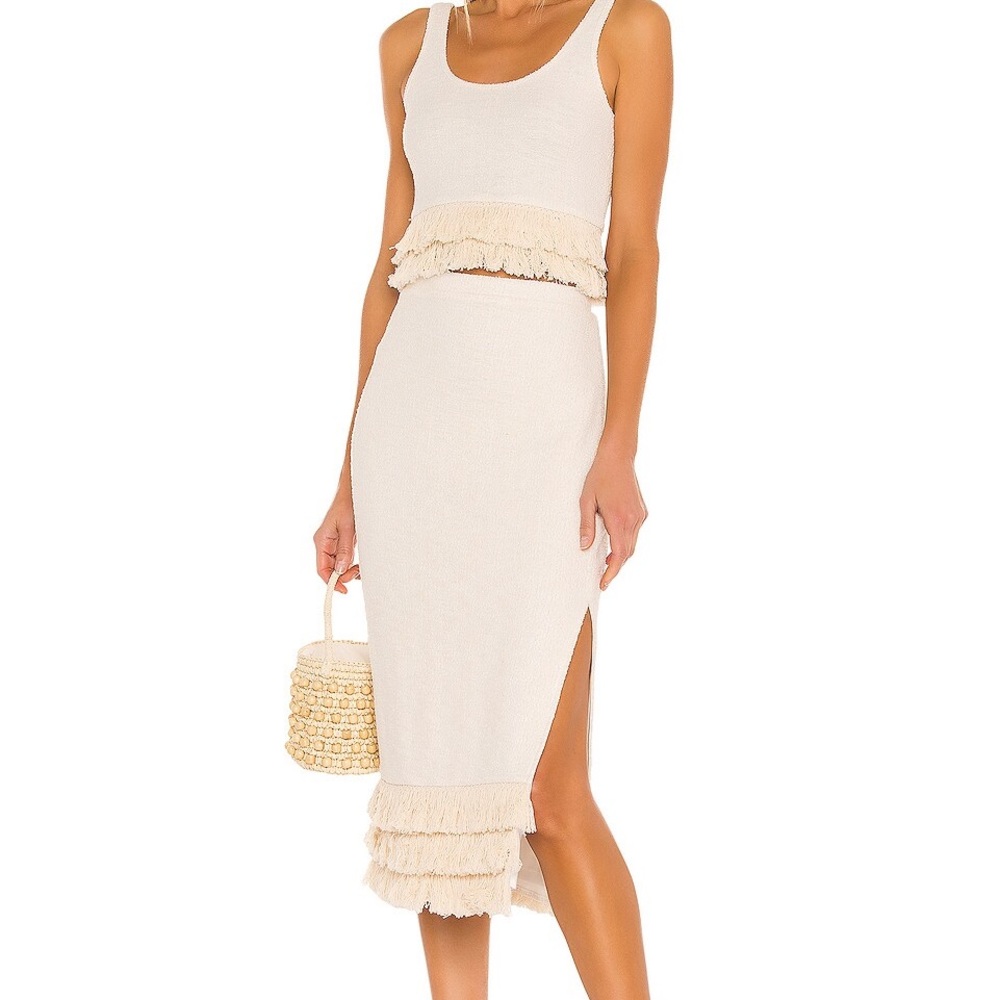 Saylor Staunton Skirt And Tank Set in Creme from Revolve